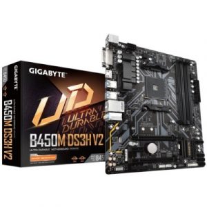 Tarjeta Madre Gigabyte micro ATX B450M DS3H V2, S-AM4, AMD B450, HDMI, 128GB DDR4 para AMD SKU: B450M DS3H V2